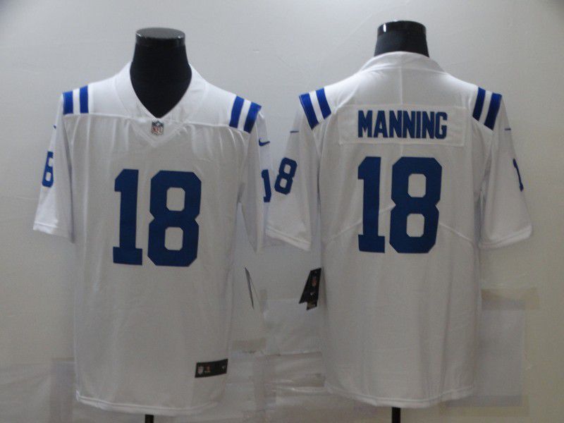 Men Indianapolis Colts 18 Manning White Nike Limited Vapor Untouchable NFL Jerseys